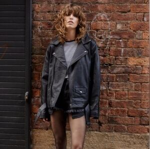 Nasty Gal Leather Boyfiend Moto Jacket